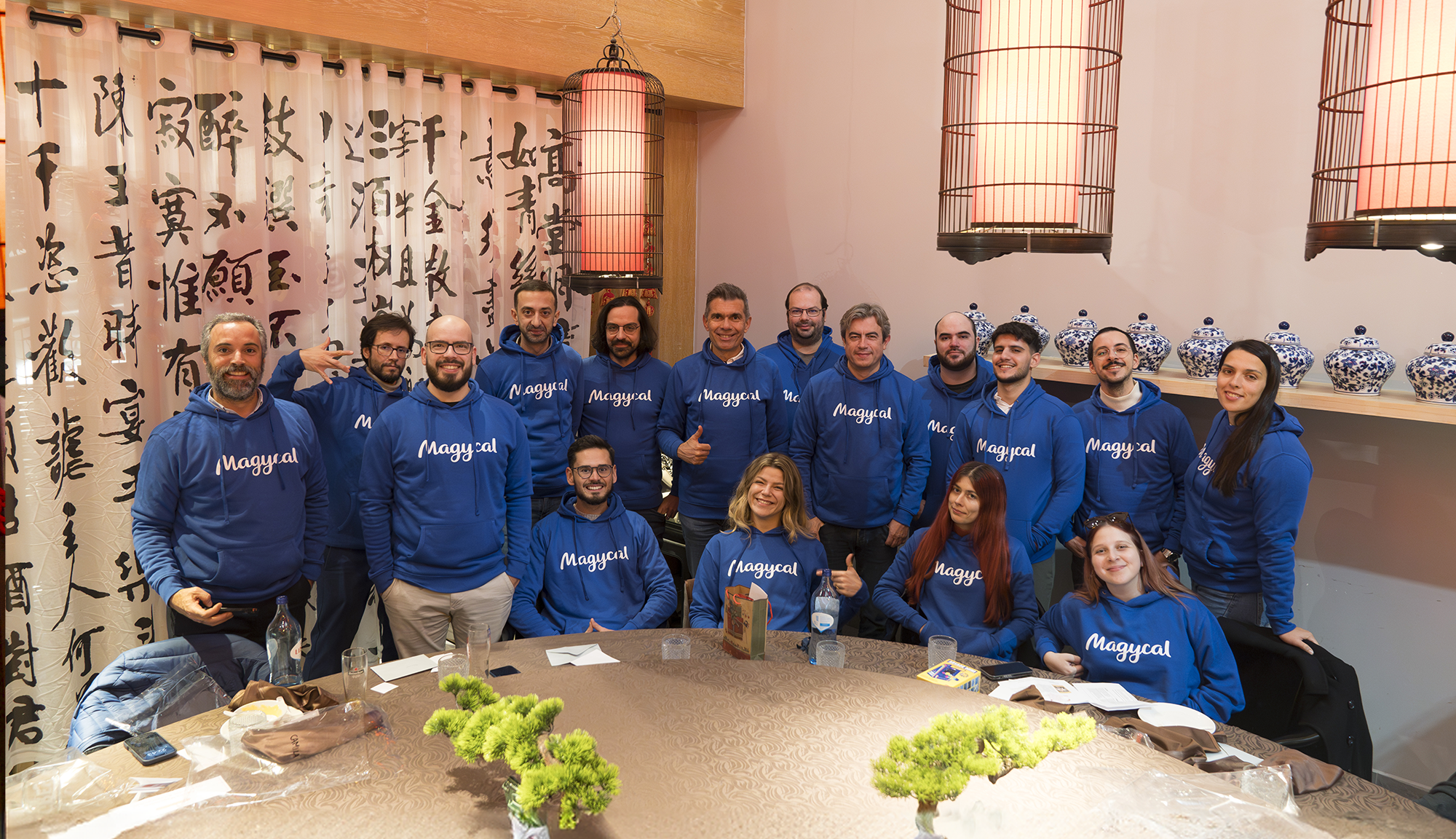 Whole team at the Christmas Magycal Dinner