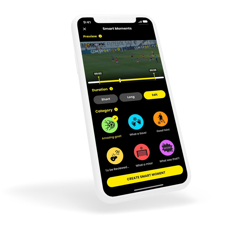 iphone with a popup of a user creating a smart moment